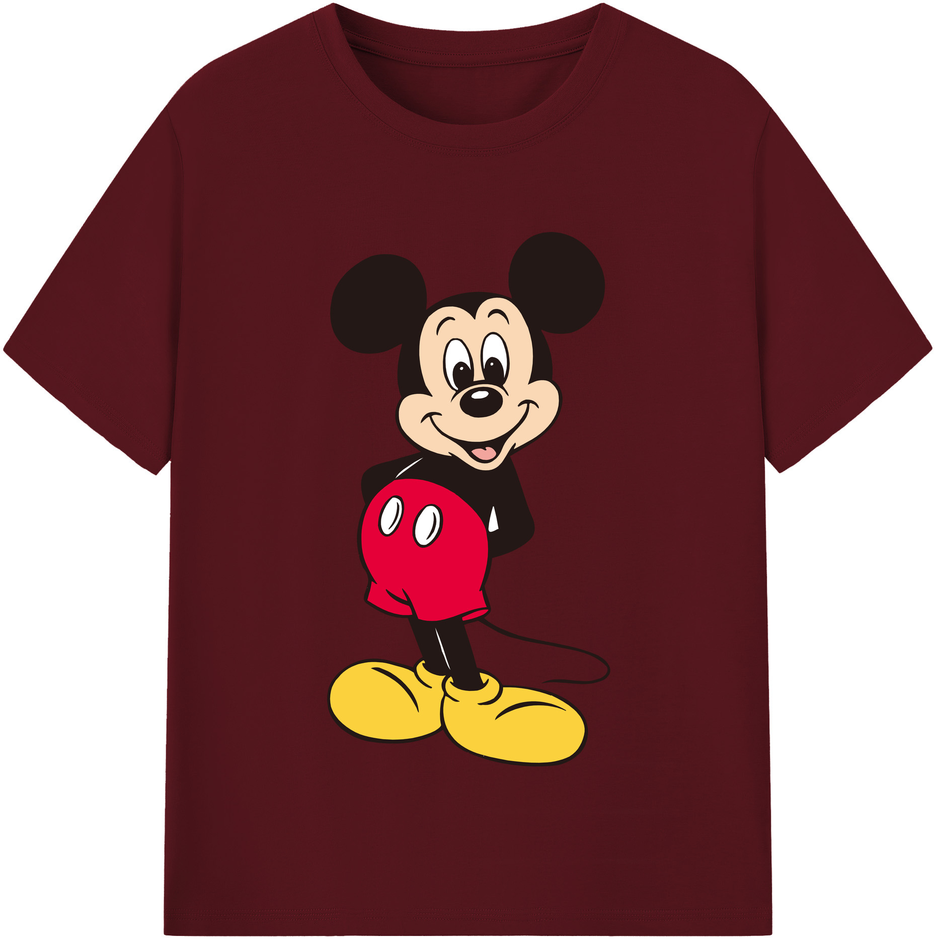 （画像用） ミッキーマウス Mickey Mouse 綿100％半袖Tシャツ（フロントプリント）